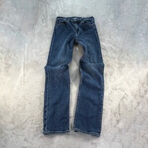 GAP 90s Women Sz 28 Tall Straight High Rise Dark Wash Denim Jeans Reto everyday